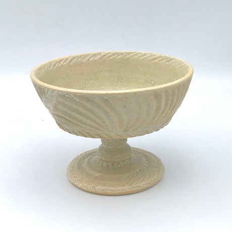 【沖縄の陶器・やちむん】　新里竜子　南端ポタリー　コンポート　小