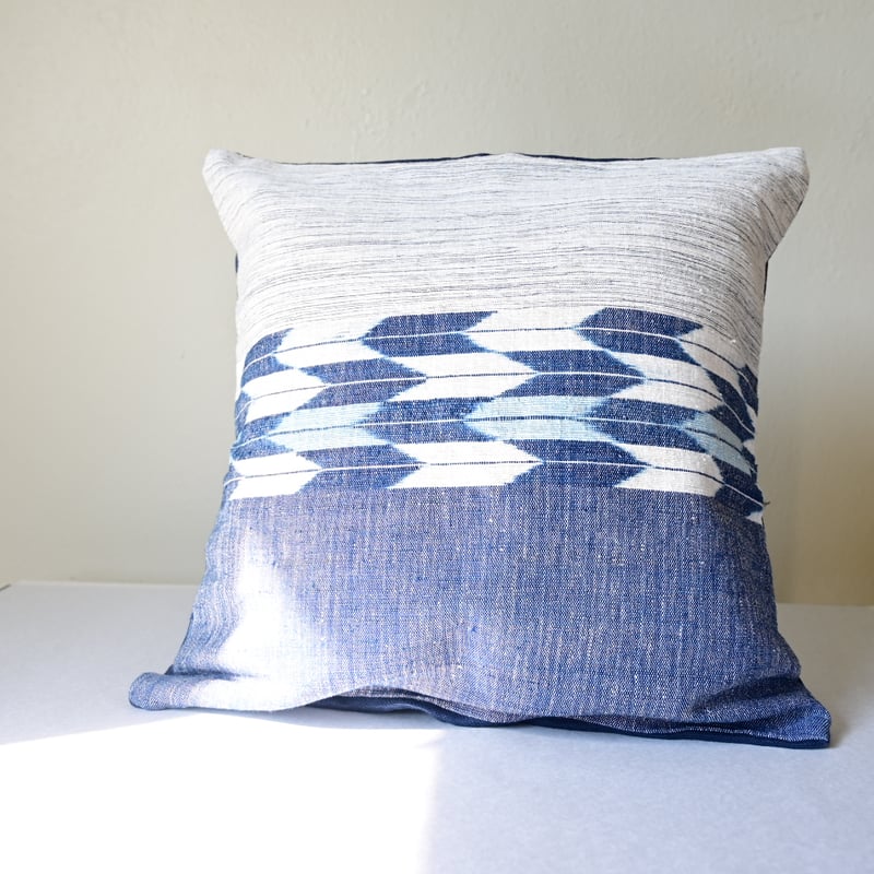 常吉さま専用　藍染古布四角繋ぎの座布団カバー 藍染古布クッションカバー 常吉さま専用 藍染古布四角繋ぎの座布団