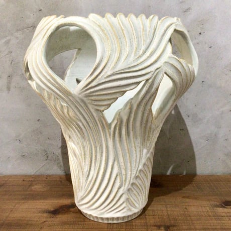 [やちむん] 沖縄 陶器 フラワーべース 花器 yachimun844-1.jpg