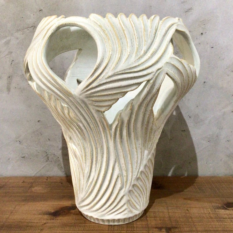 沖縄の陶器・やちむん】 新里竜子 南端ポタリー 花器 大B | 沖縄の