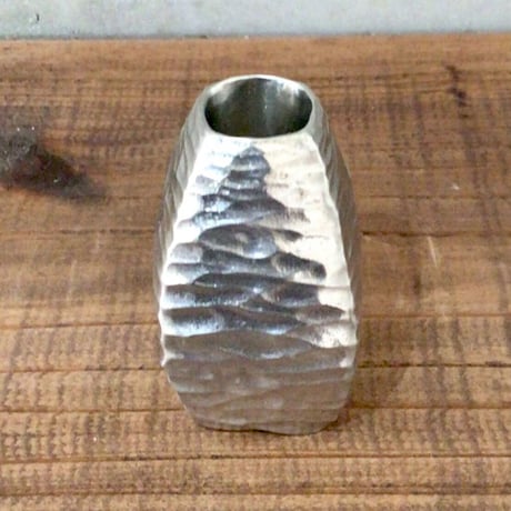 【沖縄の金細工・琉球錫器】 金細工まつ　純錫一輪挿し