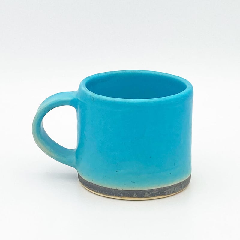 沖縄の陶器・やちむん】 眞正陶房 マグカップ ターコイズブルー | 沖縄