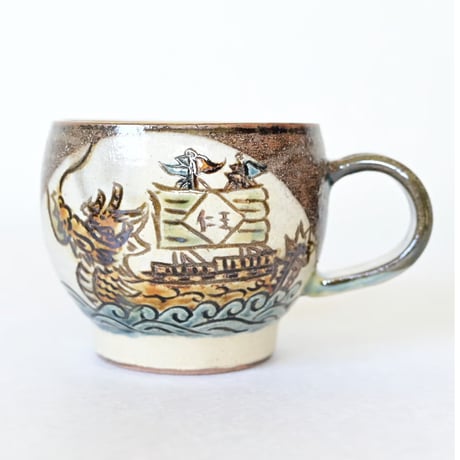 新品☺︎沖縄やちむん⭐︎マグカップとスプーンセット Amazon.co.jp: 沖縄 やちむん うるま陶器 カップ&スプーン 2