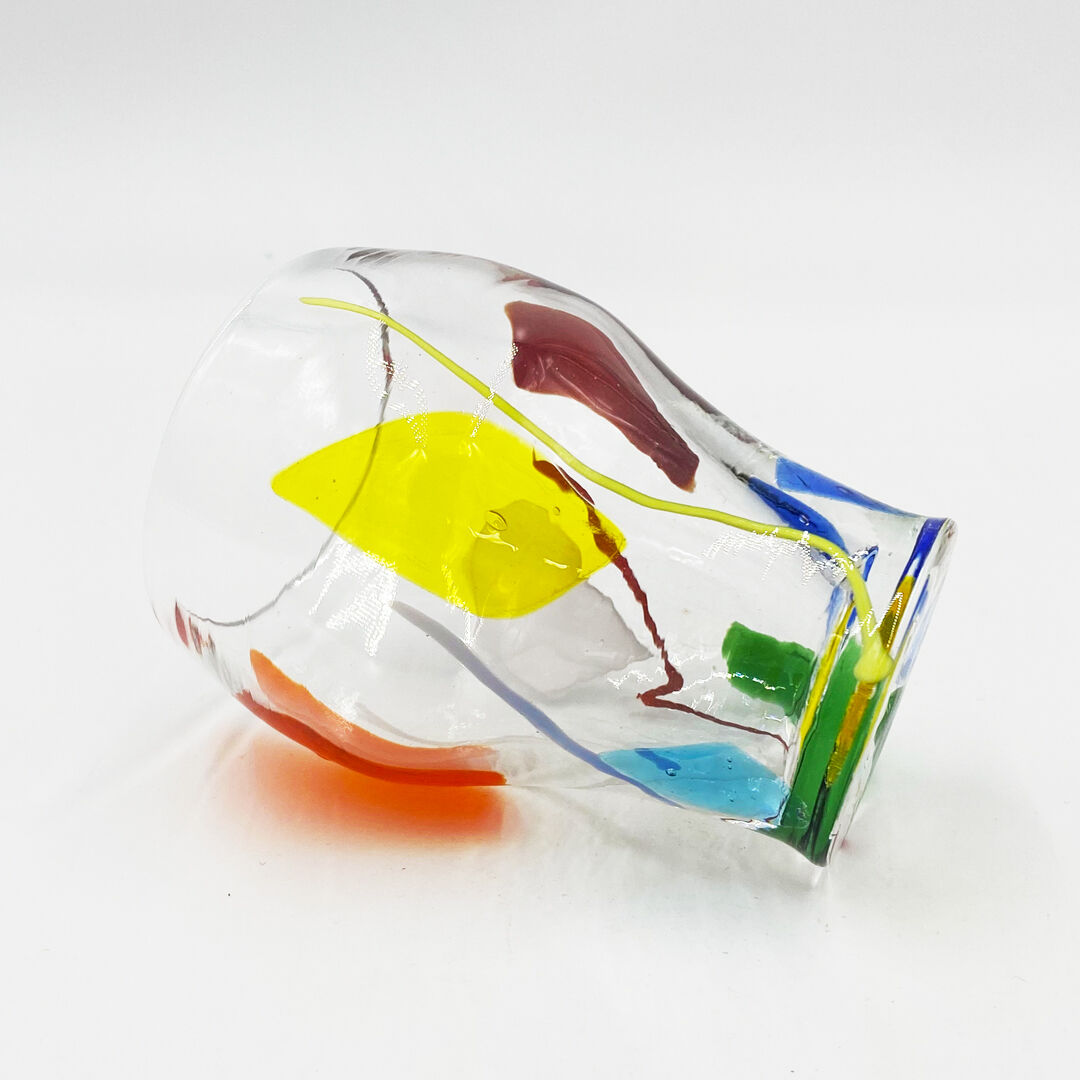 沖縄の琉球ガラス】 匠工房 ティーラの唄 ロックグラス | 沖縄のうつわ