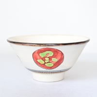 【沖縄の器・やちむん・壺屋焼】　國場陶芸　赤絵　5.5寸　マカイ　A