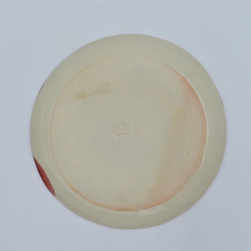沖縄の陶器・やちむん】 眞正陶房 取り皿 唐草 赤 | 沖縄のうつわ