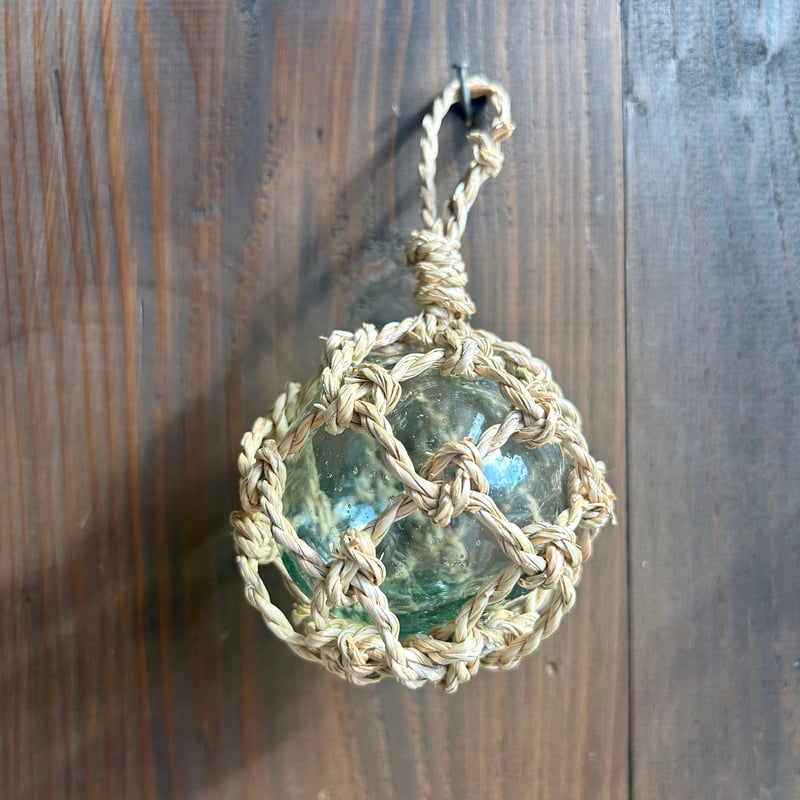 沖縄の伊平屋島の民具】 種水土花 月桃縄とガラスの浮き玉 | 沖縄の