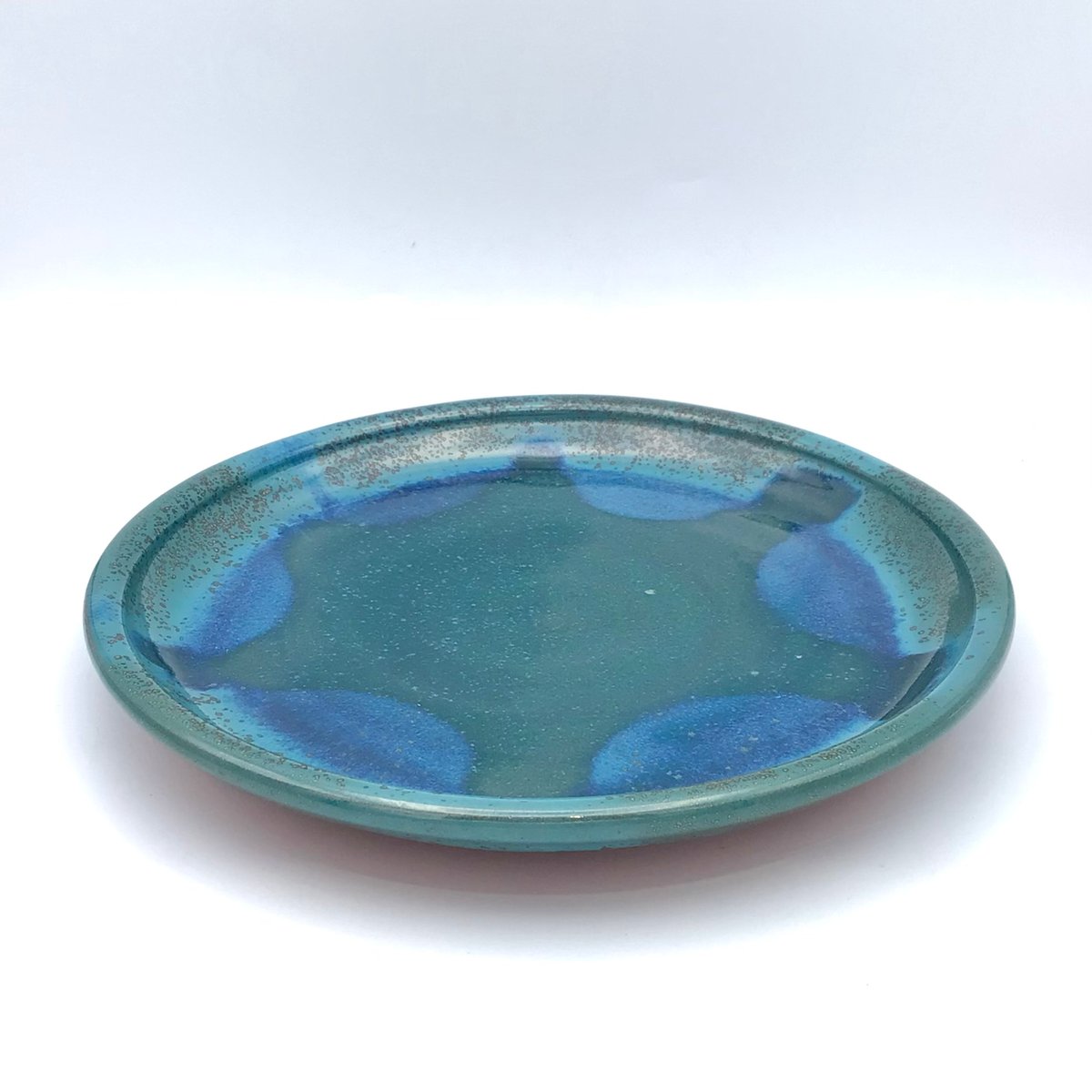 沖縄の陶器・やちむん】 西表焼青烽窯 ロクロ平皿 大 | 沖縄のうつわ