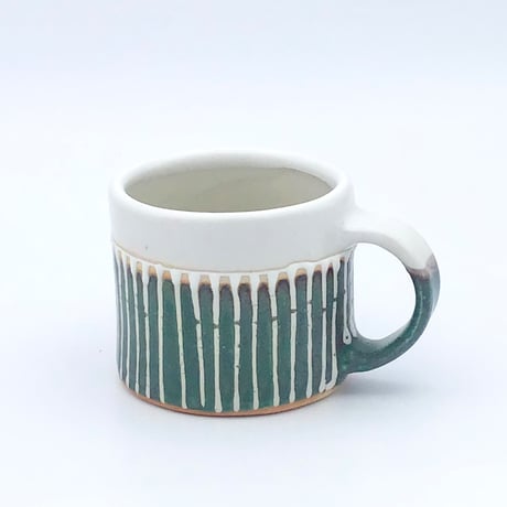 【沖縄の陶器・やちむん】　眞正陶房　マグカップ　マカロン　カーサグリーン