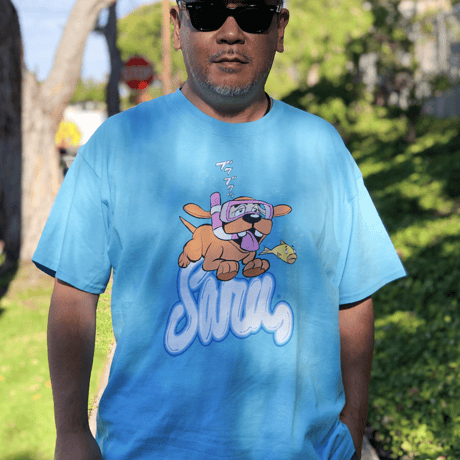 SWIMMING DAWG TEE [SKY BLUE]