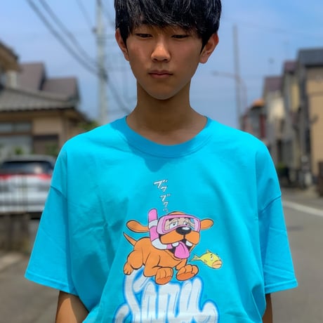 SWIMMING DAWG TEE [SKY BLUE]