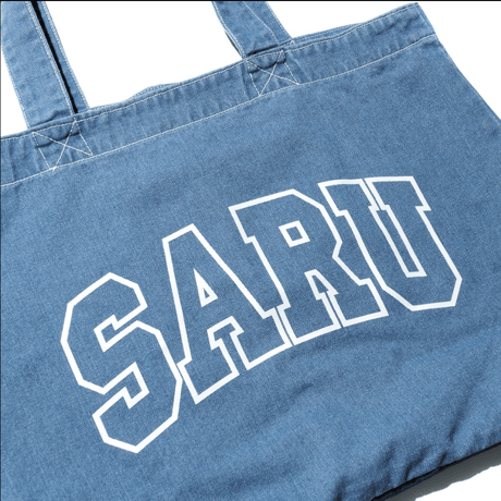 アーチSARUデニムトートバッグ