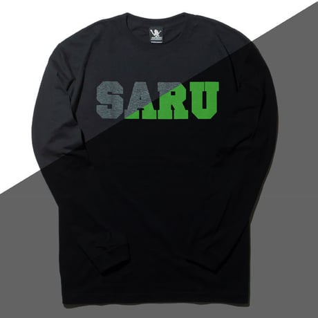 SARU L/S Tee [BLACKxBLACK(蓄光)]