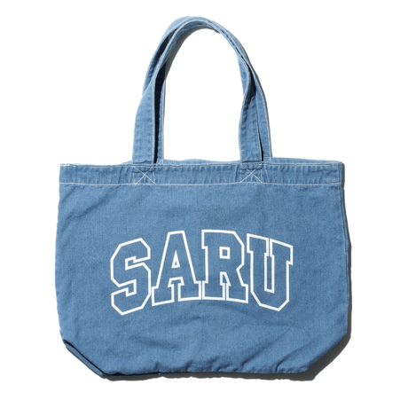 アーチSARUデニムトートバッグ