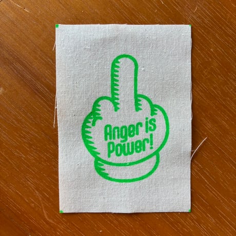 布パッチ「Anger is Power!」