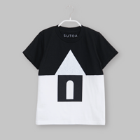 KIDS・ 白黒・家Tシャツ/ 140cm/ NO.6