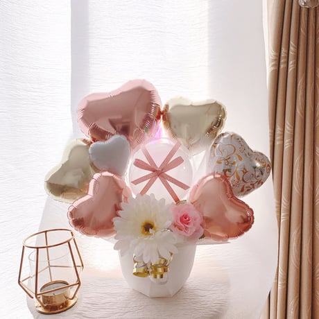 Pink & White gold♡ふんわりエレガントアレンジメント♡様々なお祝いに♡