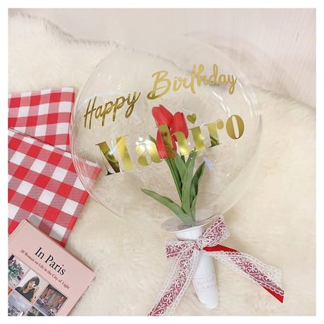 Bubble bouquet balloon   𓂃 TULIP arrangement 𓂃