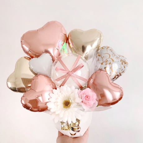 Pink & White gold♡ふんわりエレガントアレンジメント♡様々なお祝いに♡