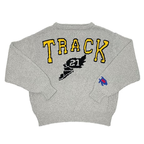Hand Knit College Sweater (GRAY)