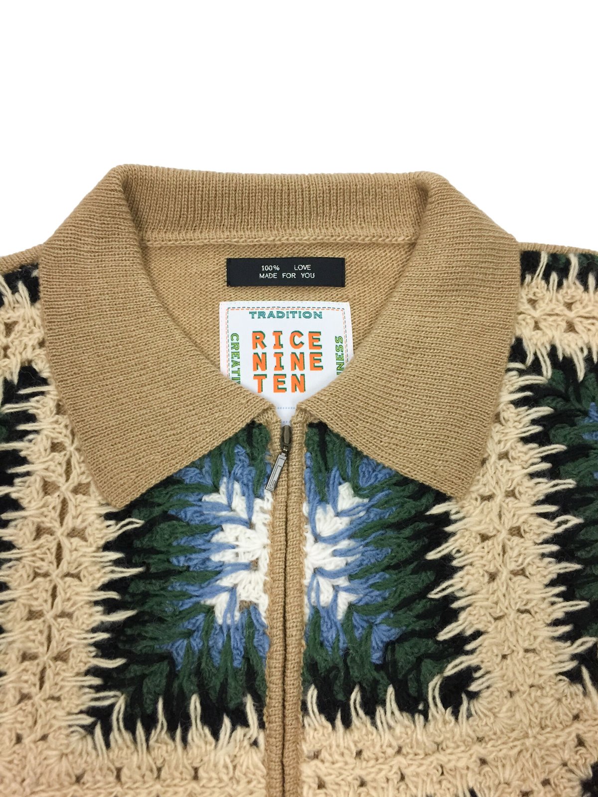 Gradation Crochet Knit Polo (BEIGE) | 1to3for 