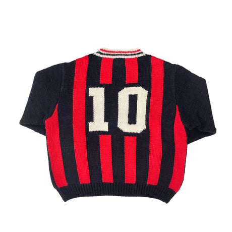 Hand Knit Soccer Sweater (RED)