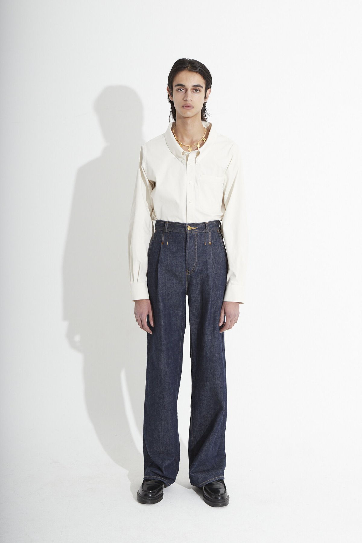 RED SELVAGE TUCK JEANS | 1to3for -RICE NINE T