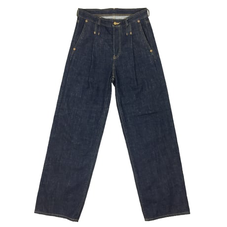 RED SELVAGE TUCK JEANS