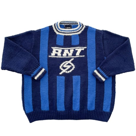 Hand Knit Soccer Sweater (BLUE)