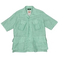 French Linen Cargo Pocket Shirt（GREEN）