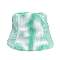French Linen Brimless Bucket Hat (GREEN)