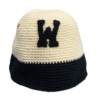 Hand Knit Rogo Bucket Hat (BLACK)