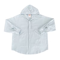 Cotton Silk Nep Yarn Hooded Shirt（LIGHT BLUE）