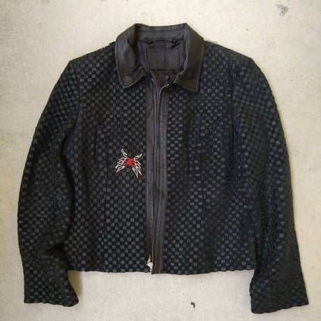 waven leather jacket