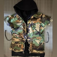 camo shoulder down shirt