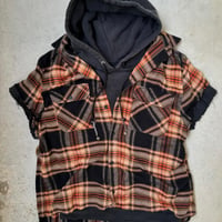 hoodie check shirt