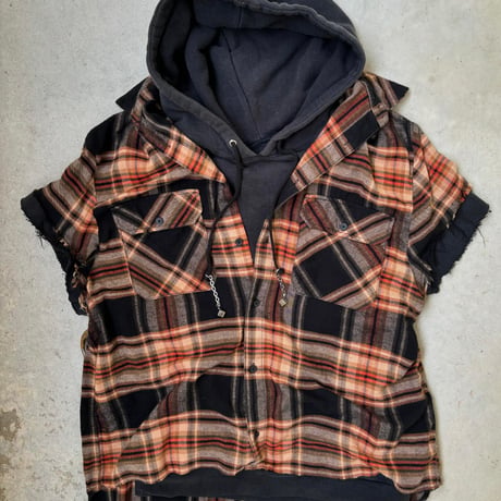 hoodie check shirt