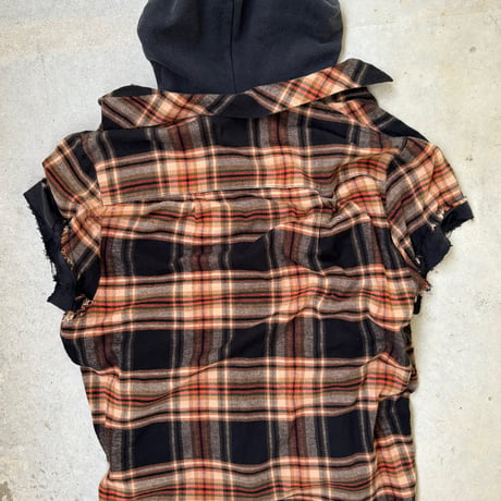 hoodie check shirt