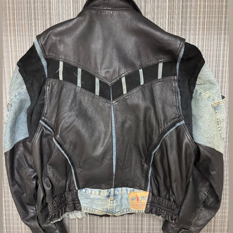 denim leather jaket