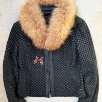waven leather jacket