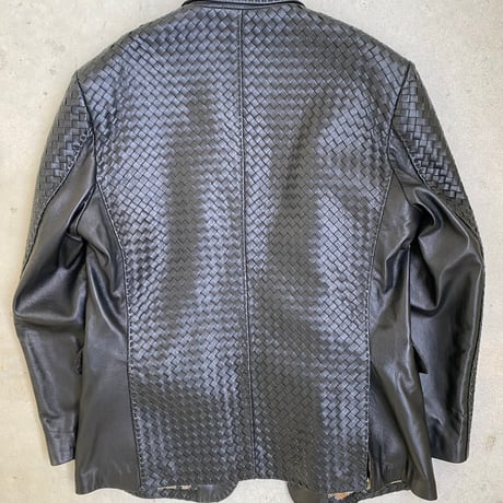 c/z woven leather jacket