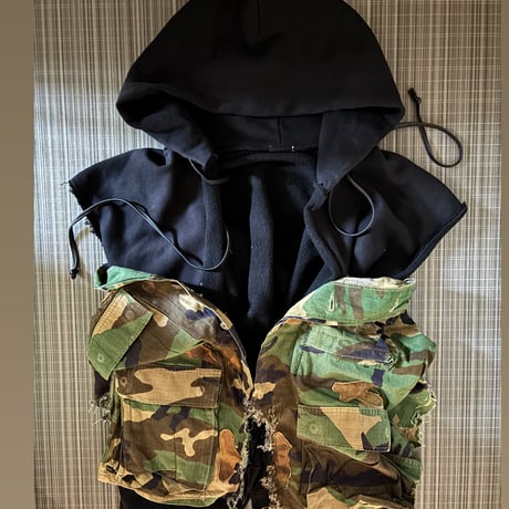 camo shoulder down shirt