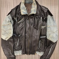 denim leather jaket