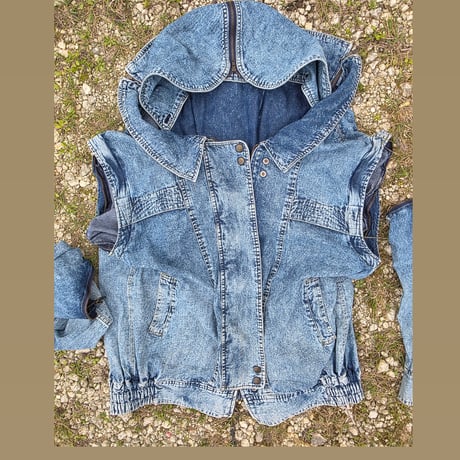 over denim jacket