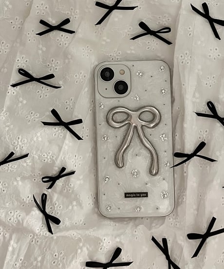 ribbon iPhone case（silver）
