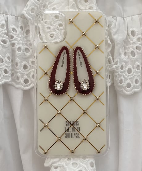 ballet shoes iPhone case (WINE RED)