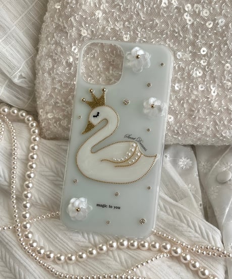 Swan iPhone case(Sweet Blue)