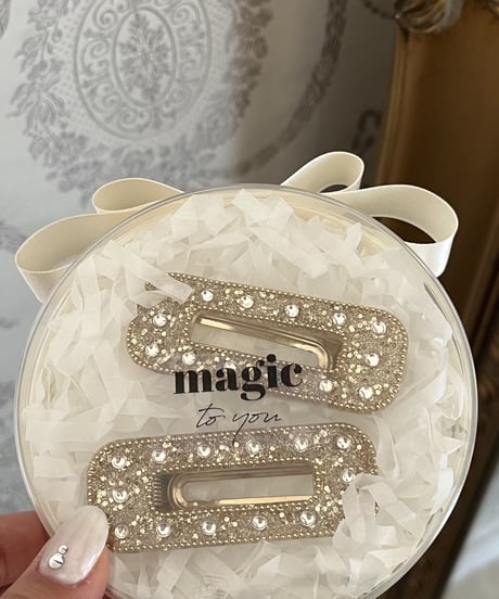 glitter hair clip (gold)