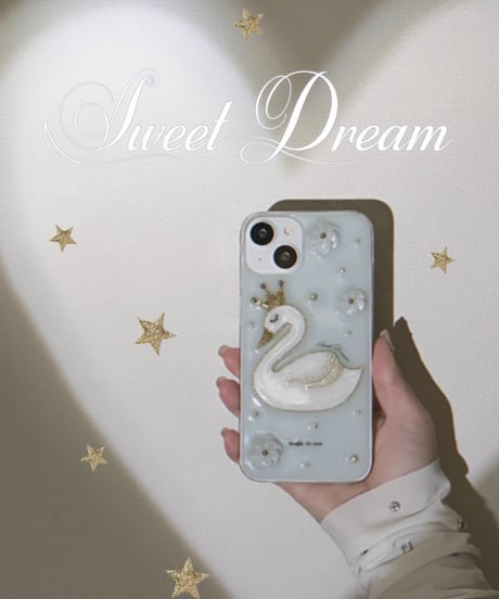 Swan iPhone case(Sweet Blue)