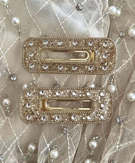 glitter hair clip (gold)